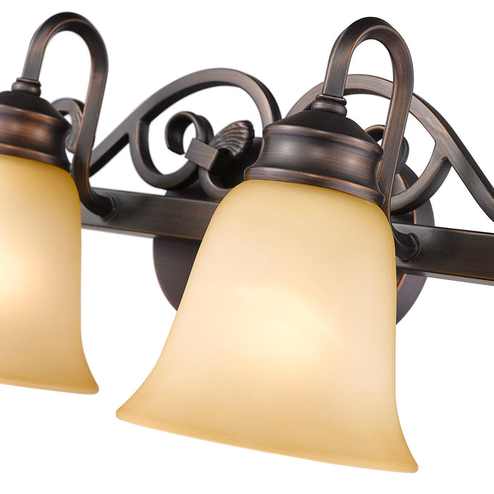 Golden 4074-2 RBZ Two Light Bath Vanity, Rubbed Bronze
