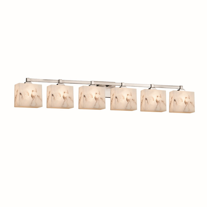 Justice Designs FAL-8436-55-NCKL Six Light Bath Bar, Brushed Nickel