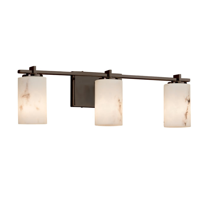 Justice Designs FAL-8443-10-DBRZ Three Light Bath Bar, Dark Bronze