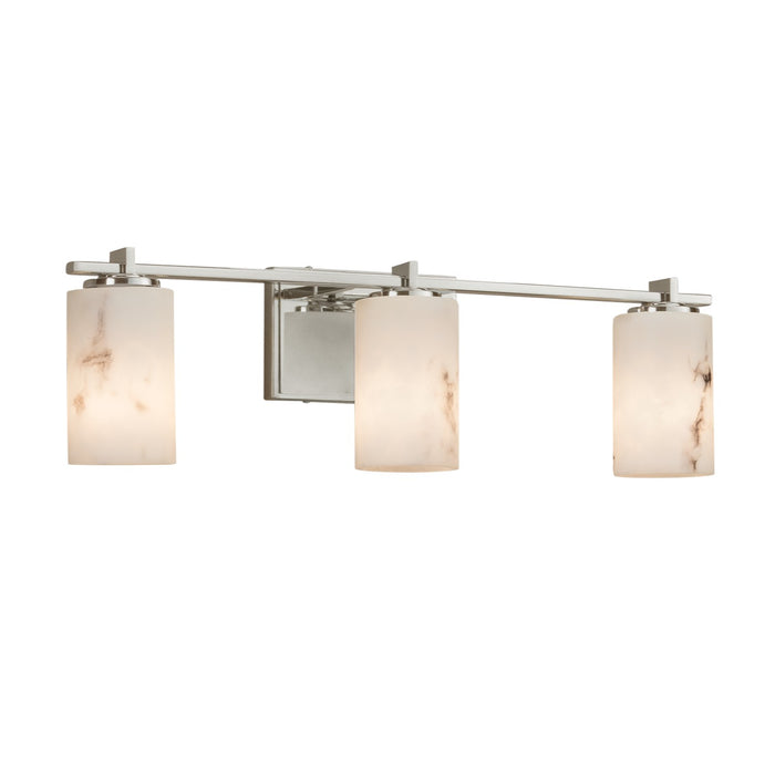 Justice Designs FAL-8443-10-NCKL Three Light Bath Bar, Brushed Nickel