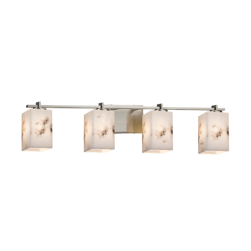 Justice Designs FAL-8444-15-NCKL Four Light Bath Bar, Brushed Nickel