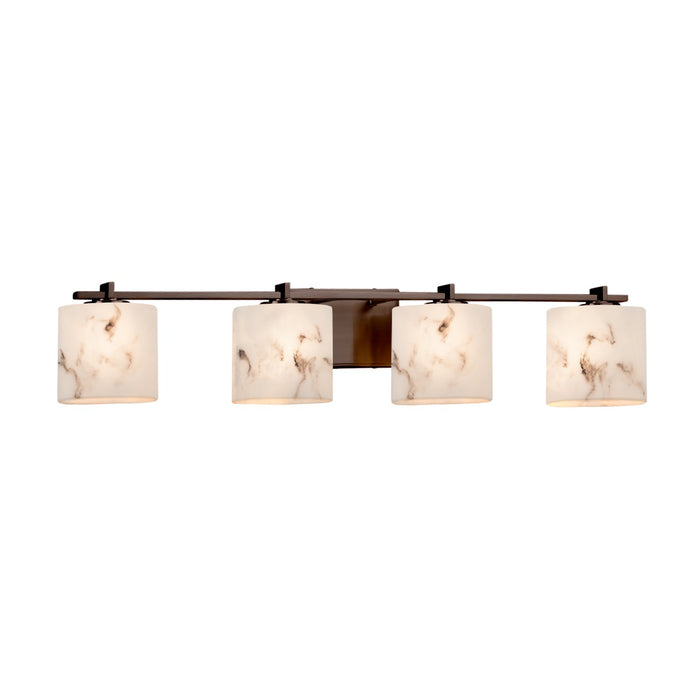 Justice Designs FAL-8444-30-DBRZ Four Light Bath Bar, Dark Bronze