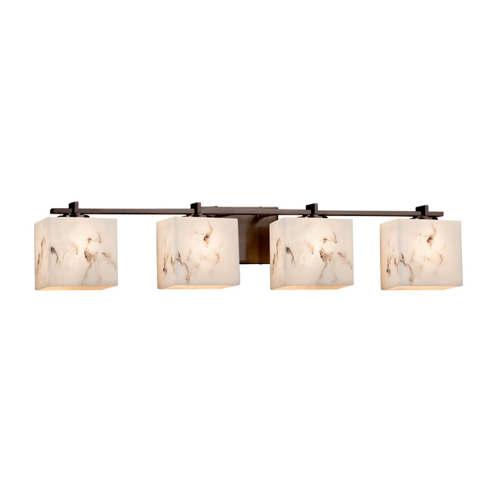 Justice Designs FAL-8444-55-DBRZ Four Light Bath Bar, Dark Bronze