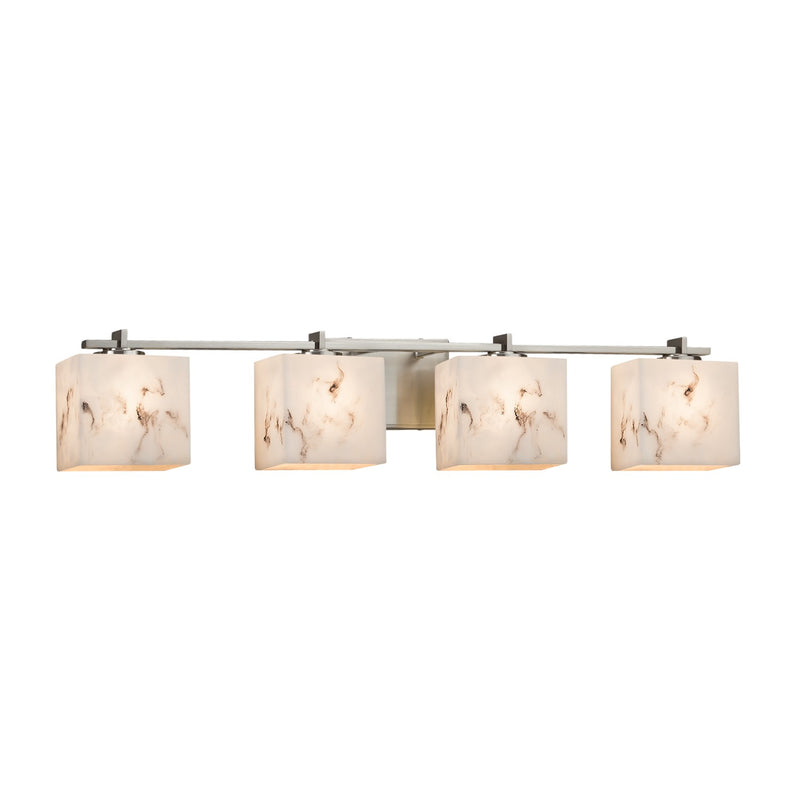 Justice Designs FAL-8444-55-NCKL Four Light Bath Bar, Brushed Nickel
