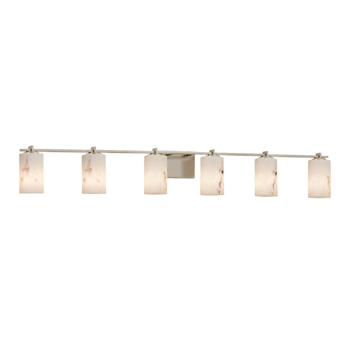 Justice Designs FAL-8446-10-NCKL Six Light Bath Bar, Brushed Nickel