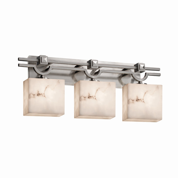 Justice Designs FAL-8503-55-NCKL Three Light Bath Bar, Brushed Nickel