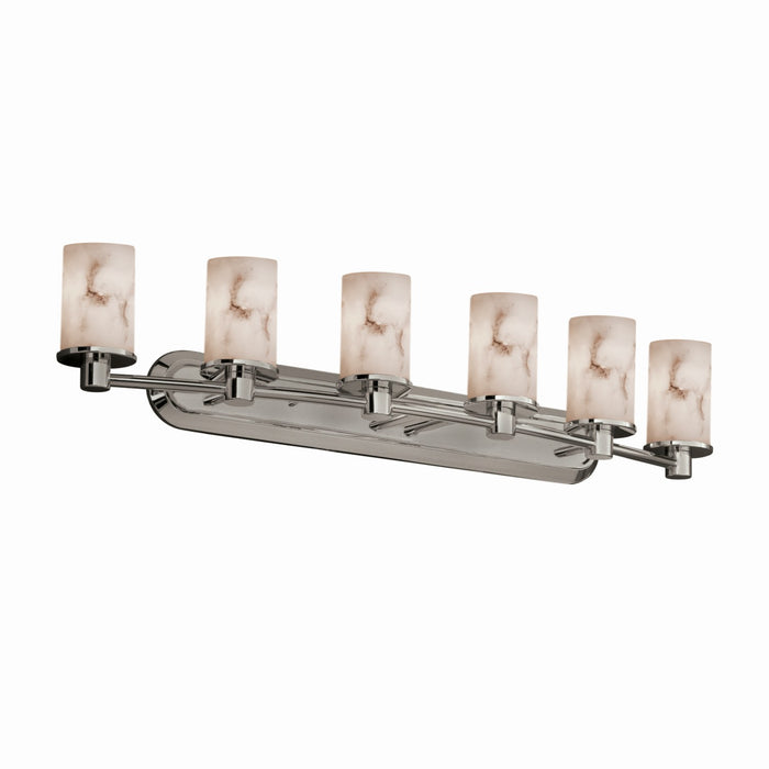 Justice Designs FAL-8516-10-NCKL Six Light Bath Bar, Brushed Nickel