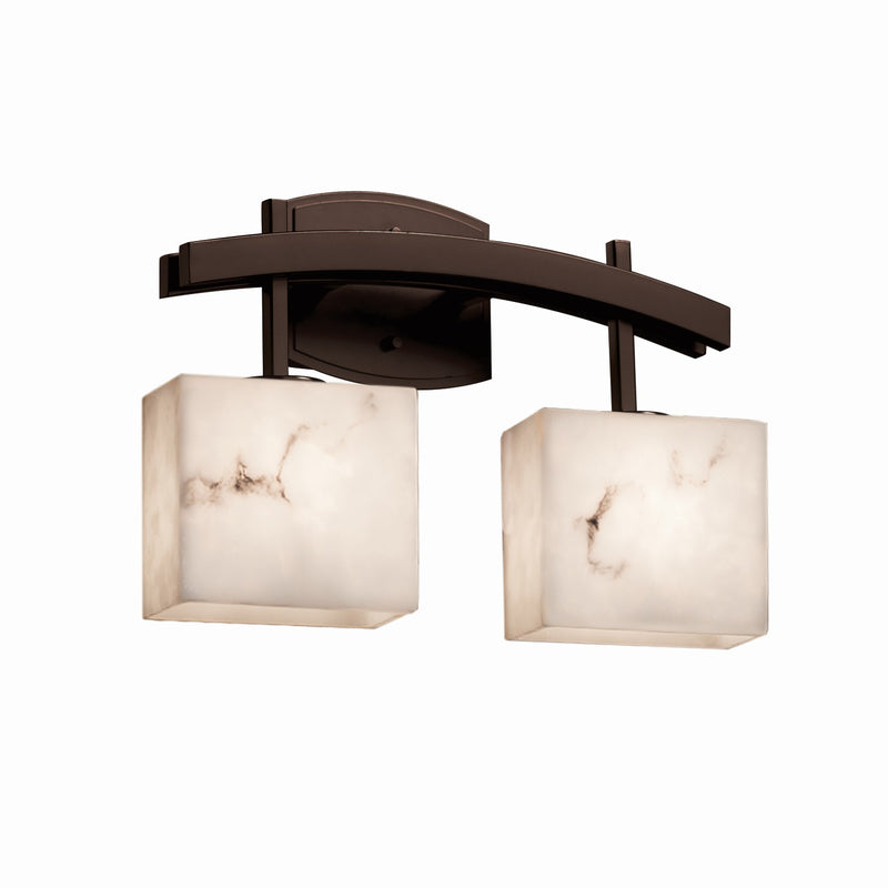 Justice Designs FAL-8592-55-DBRZ Two Light Bath Bar, Dark Bronze