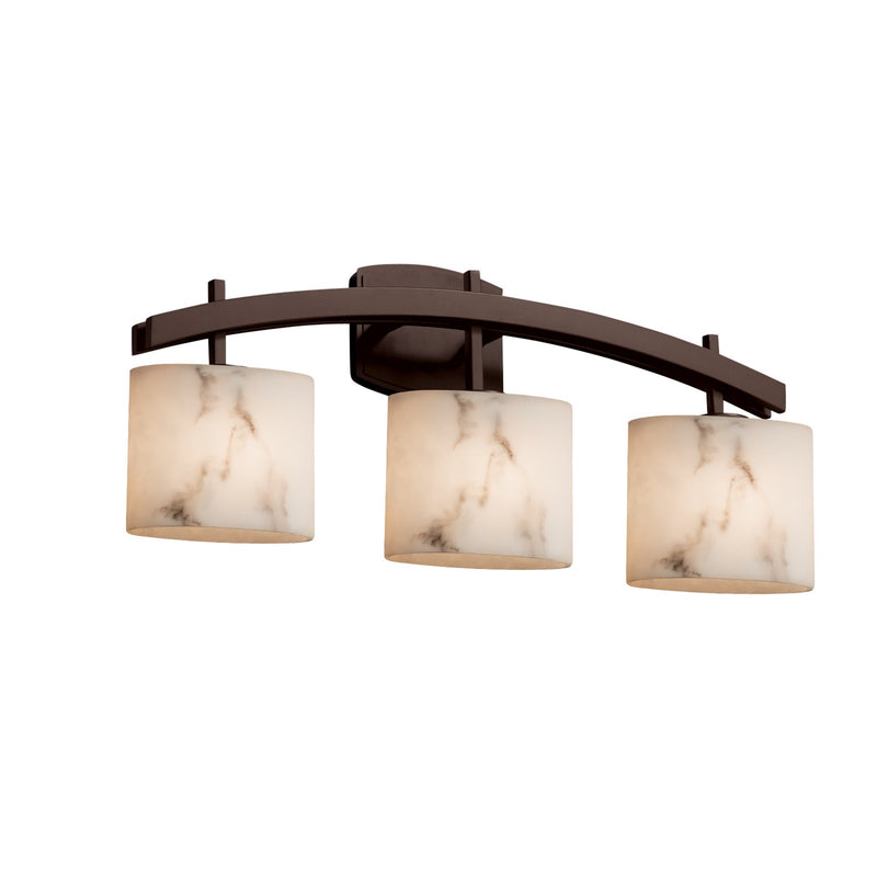 Justice Designs FAL-8593-30-DBRZ Three Light Bath Bar, Dark Bronze