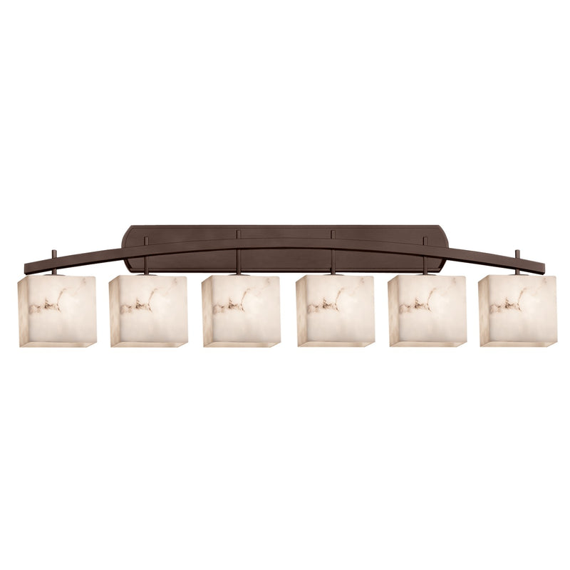 Justice Designs FAL-8596-55-DBRZ Six Light Bath Bar, Dark Bronze
