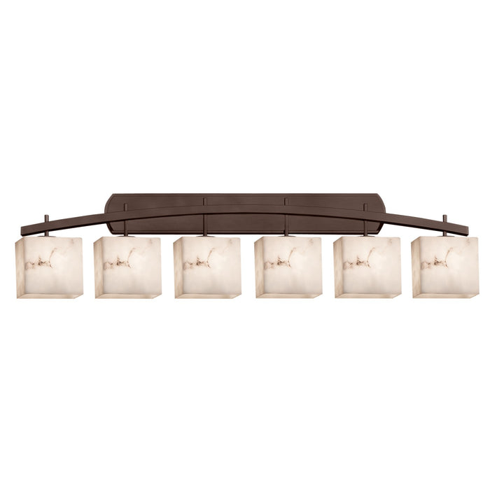 Justice Designs FAL-8596-55-DBRZ Six Light Bath Bar, Dark Bronze