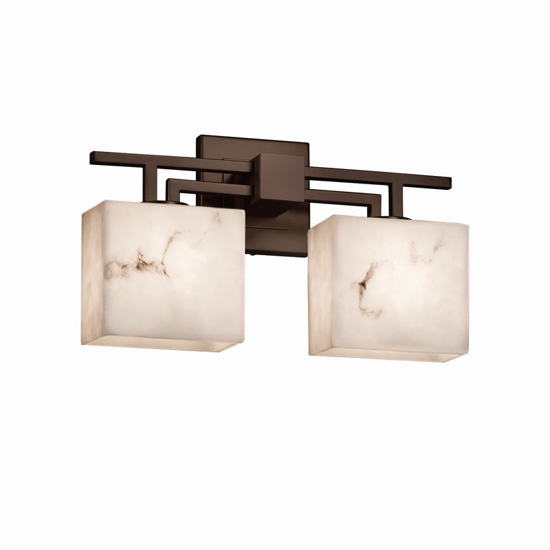 Justice Designs FAL-8702-55-DBRZ Two Light Bath Bar, Dark Bronze