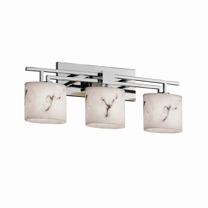 Justice Designs FAL-8703-30-CROM Three Light Bath Bar, Polished Chrome