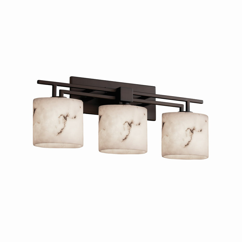 Justice Designs FAL-8703-30-DBRZ Three Light Bath Bar, Dark Bronze