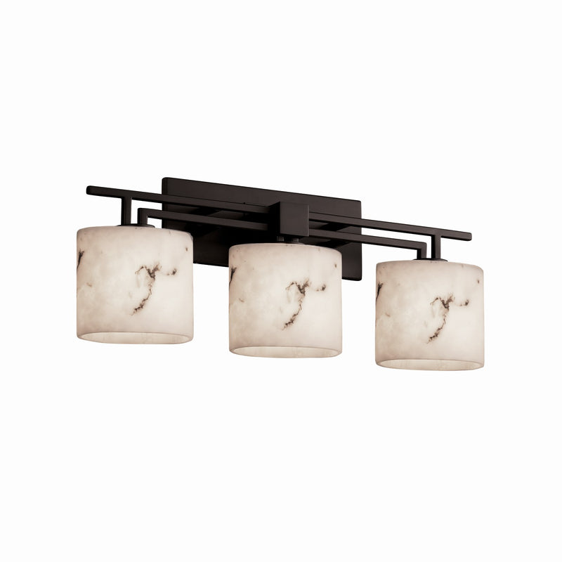 Justice Designs FAL-8703-30-MBLK Three Light Bath Bar, Matte Black