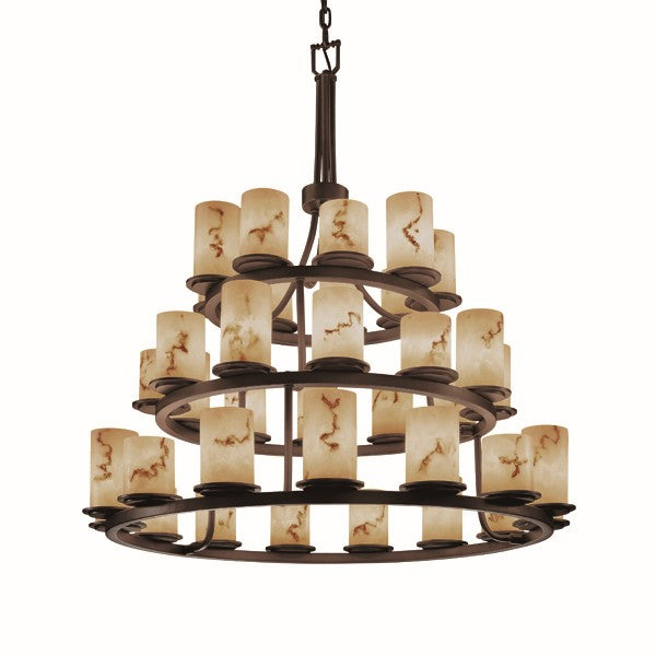 Justice Designs FAL-8712-10-DBRZ-LED36-25200 LED Chandelier, Dark Bronze