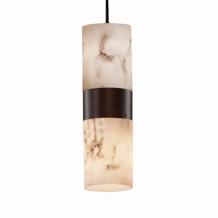 Justice Designs FAL-8758-10-DBRZ Two Light Pendant, Dark Bronze