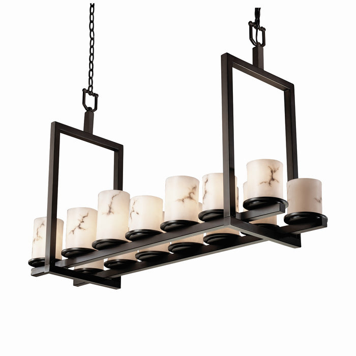 Justice Designs FAL-8769-10-DBRZ-LED14-9800 LED Chandelier, Dark Bronze