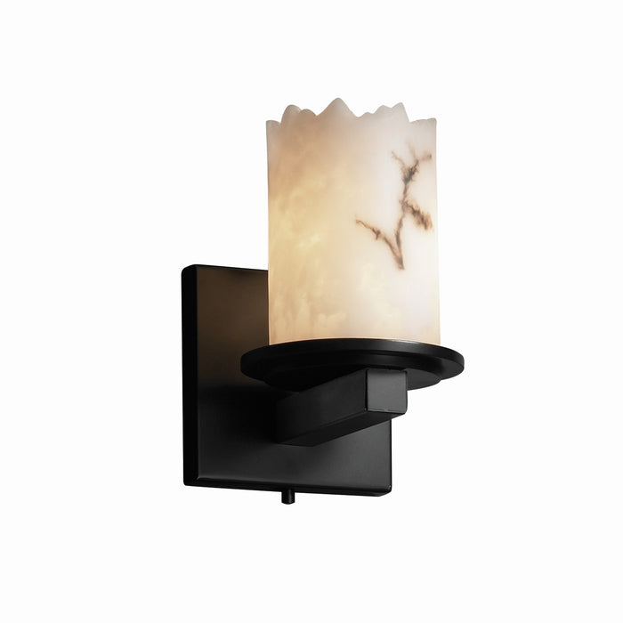 Justice Designs FAL-8771-12-MBLK-LED1-700 LED Wall Sconce, Matte Black