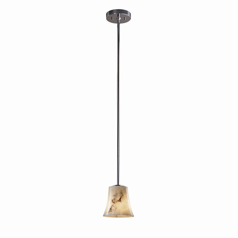 Justice Designs FAL-8815-20-NCKL-RIGID One Light Pendant, Brushed Nickel