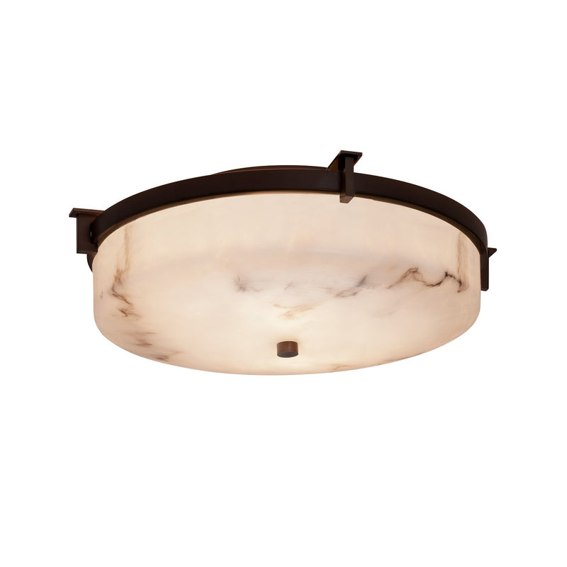 Justice Designs FAL-8985-DBRZ-LED2-1400 LED Flush-Mount, Dark Bronze