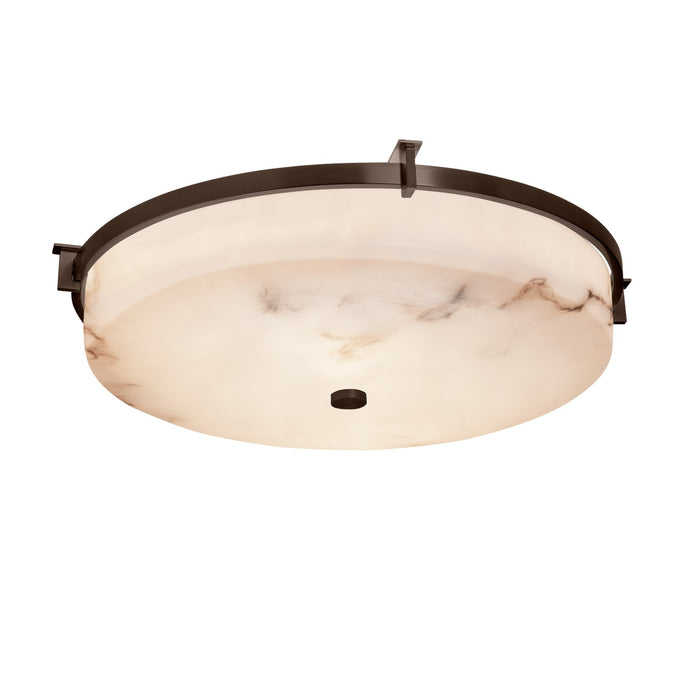 Justice Designs FAL-8987-DBRZ Three Light Flush-Mount, Dark Bronze