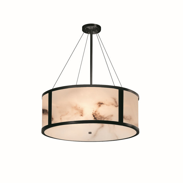 Justice Designs FAL-9544-MBLK Eight Light Pendant, Matte Black