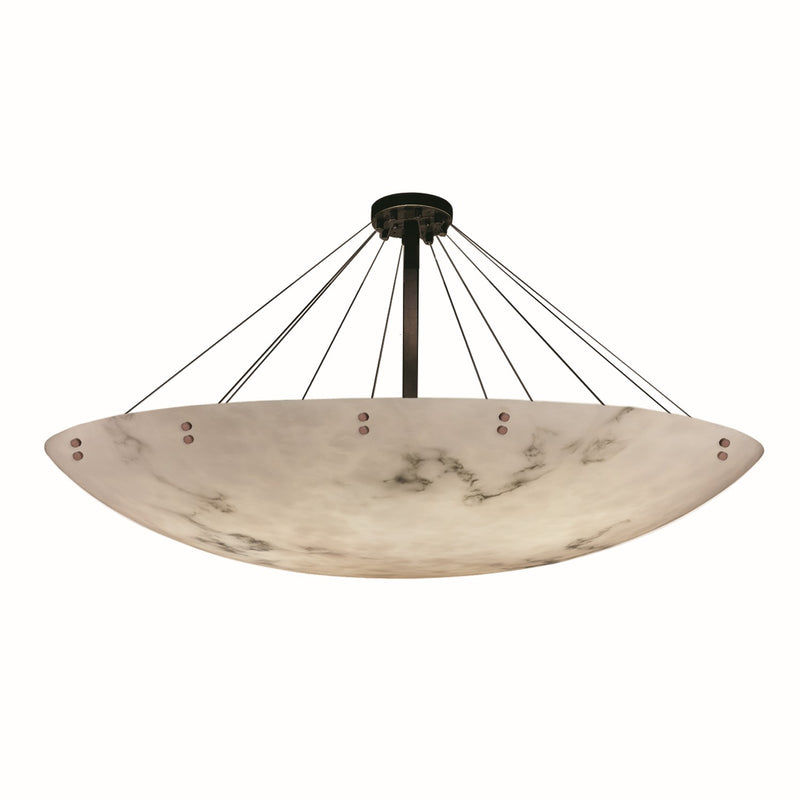 Justice Designs FAL-9658-35-DBRZ-F1-LED12-12000 LED Semi-Flush Mount, Dark Bronze