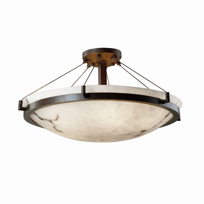 Justice Designs FAL-9682-35-DBRZ-LED5-5000 LED Semi-Flush Mount, Dark Bronze