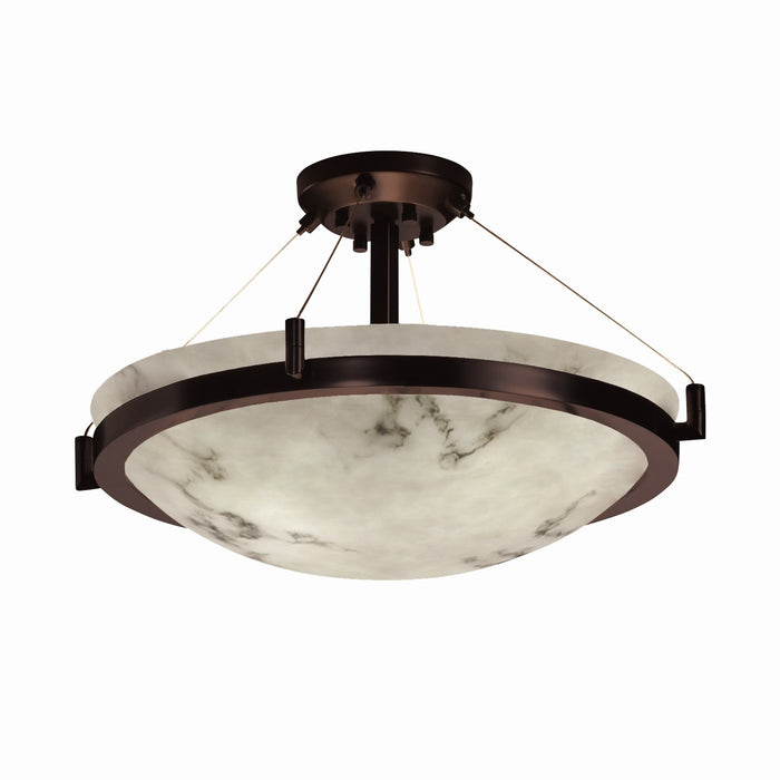 Justice Designs FAL-9684-35-DBRZ Eight Light Semi-Flush Mount, Dark Bronze