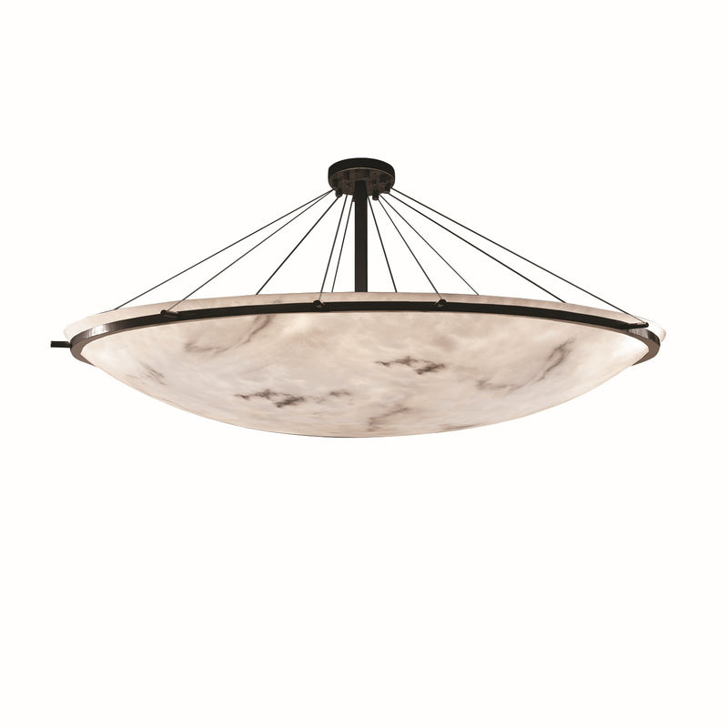 Justice Designs FAL-9688-35-DBRZ-LED12-12000 LED Semi-Flush Mount, Dark Bronze