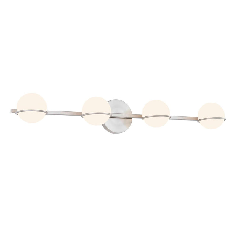 Justice Designs FSN-4164-OPAL-NCKL LED Bath Bar, Brushed Nickel