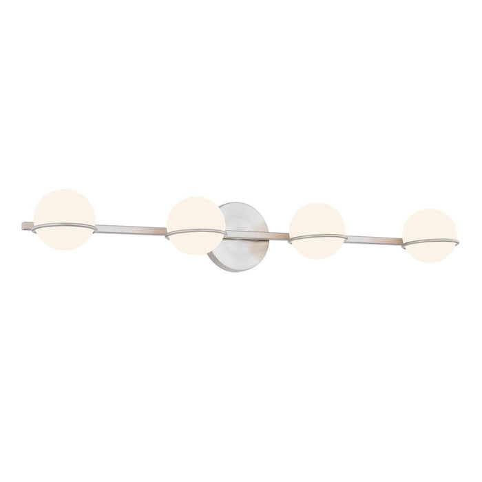 Justice Designs FSN-4164-OPAL-NCKL LED Bath Bar, Brushed Nickel