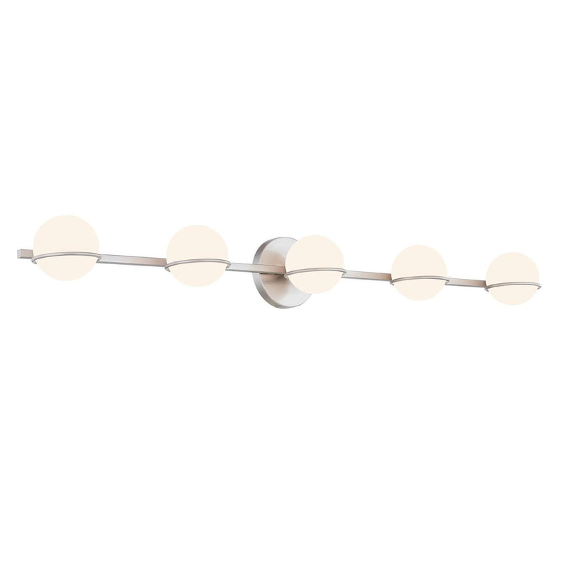 Justice Designs FSN-4165-OPAL-NCKL LED Bath Bar, Brushed Nickel