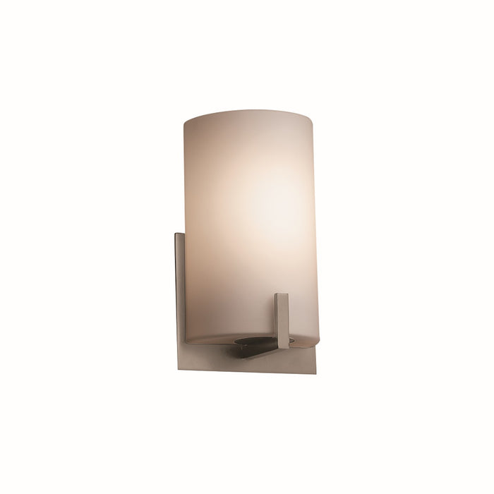 Justice Designs FSN-5531-OPAL-NCKL One Light Wall Sconce, Brushed Nickel