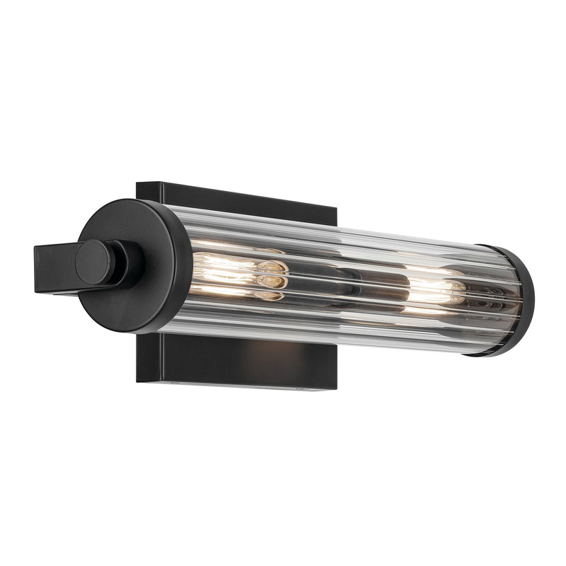 Kichler 45648BK Two Light Wall Sconce, Black
