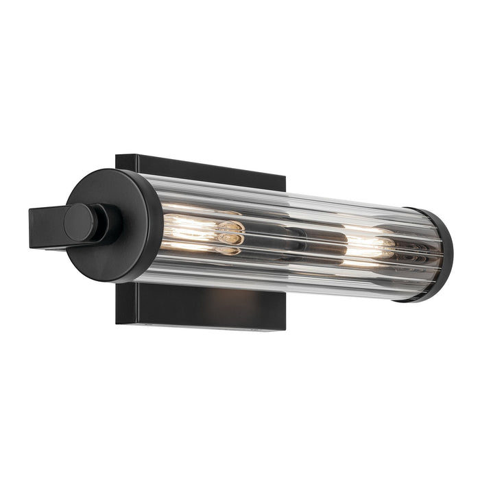 Kichler 45648BK Two Light Wall Sconce, Black