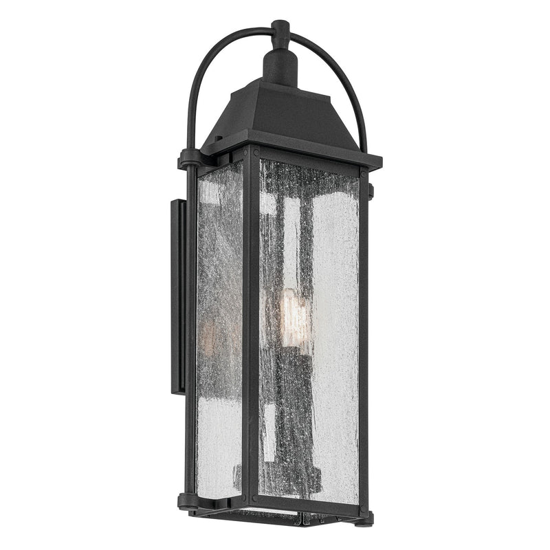 Kichler 49715BKT Three Light Outdoor Wall Mount, Textured Black