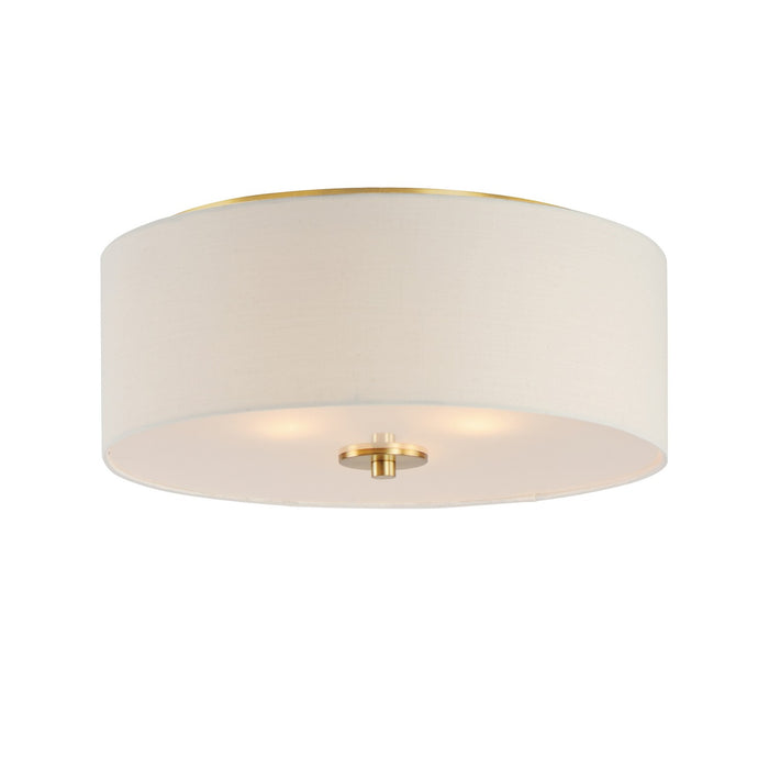 Maxim 10010OMNAB Three Light Flush Mount, Natural Aged Brass