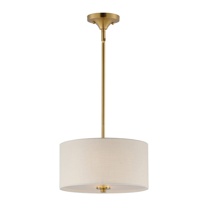 Maxim 10011OMNAB Two Light Pendant / Semi-Flush Mount, Natural Aged Brass