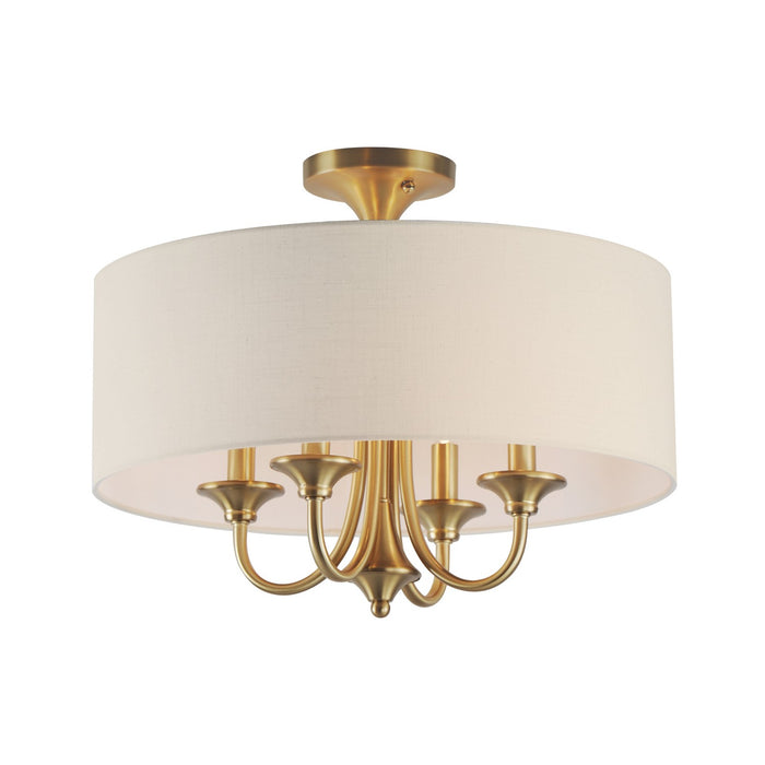 Maxim 10013OMNAB Four Light Pendant / Semi-Flush Mount, Natural Aged Brass
