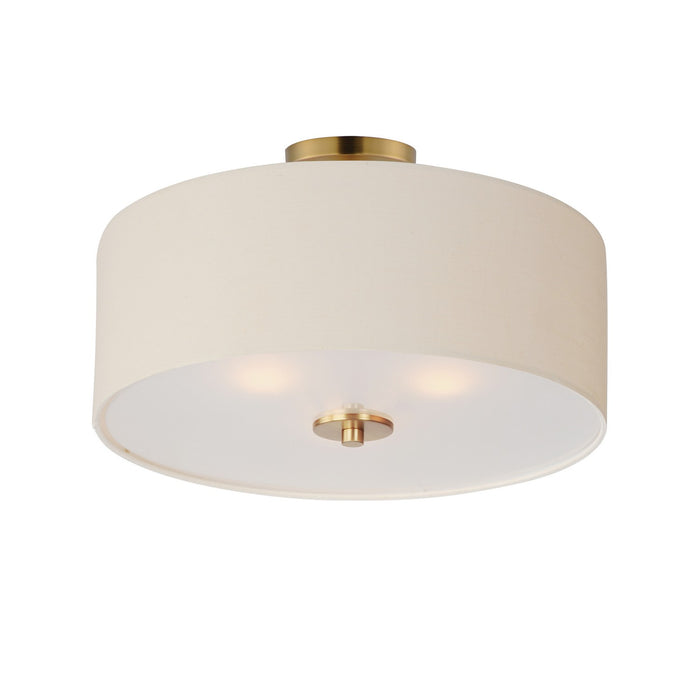 Maxim 10014OMNAB Three Light Pendant / Semi-Flush Mount, Natural Aged Brass