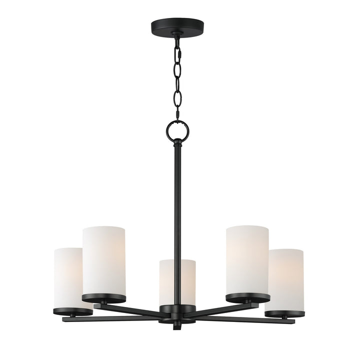 Maxim 10286SWBK Five Light Chandelier, Black