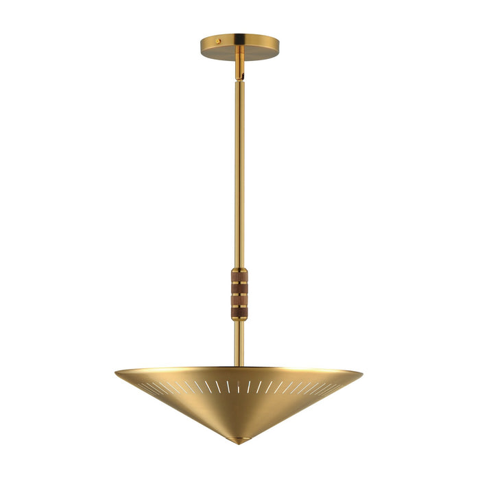 Maxim 11434NAB Two Light Pendant, Natural Aged Brass