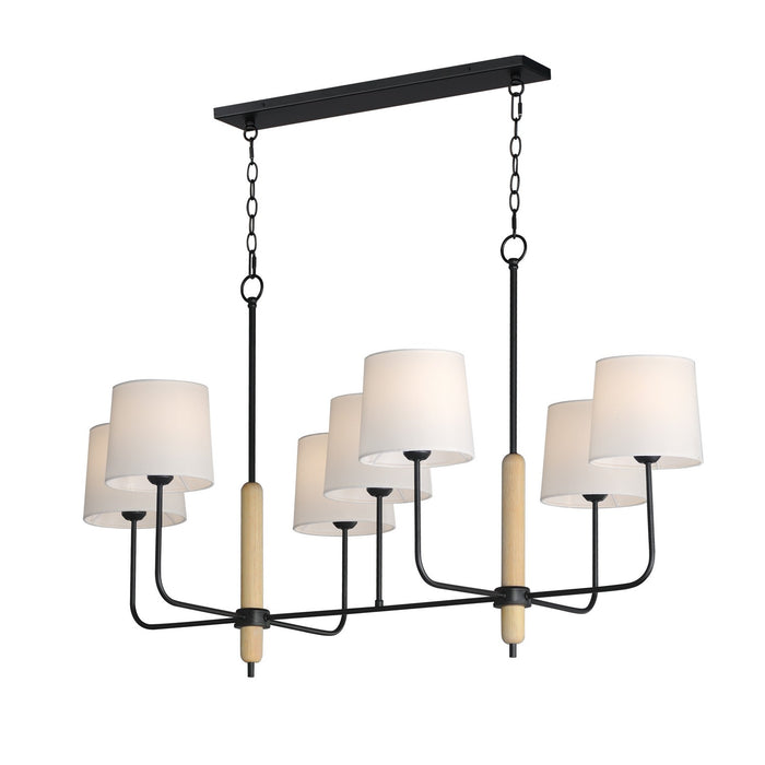 Maxim 11867OFNWD Seven Light Linear Chandelier, Natural Wood