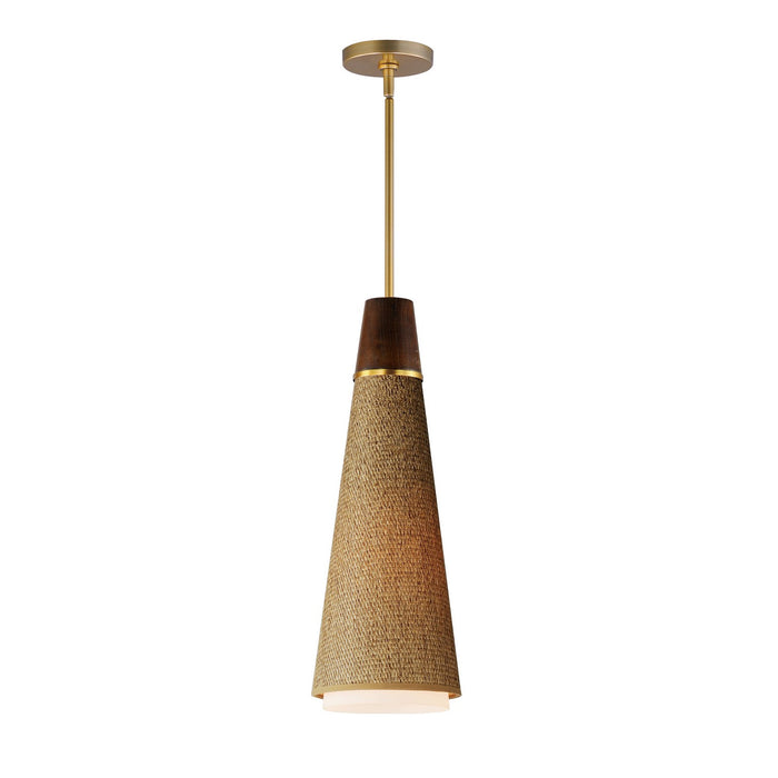 Maxim 14481GCNAB One Light Pendant, Natural Aged Brass