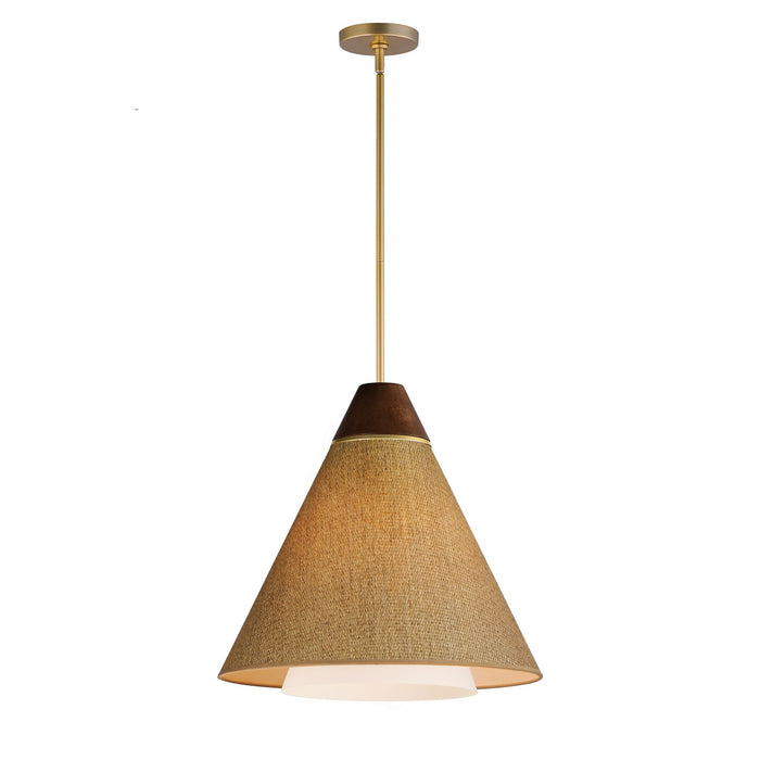 Maxim 14483GCNAB One Light Pendant, Natural Aged Brass