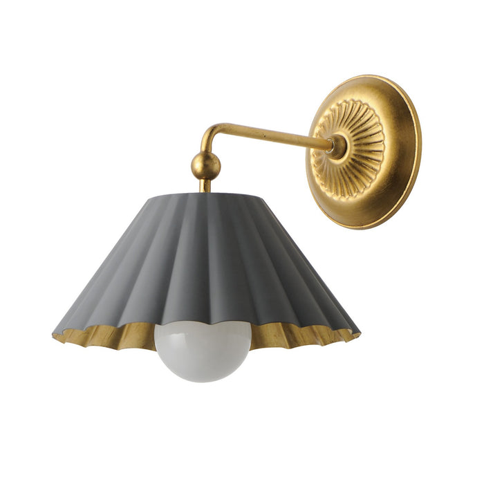 Maxim 18051DGGL One Light Wall Sconce, Dark Grey / Gold Leaf