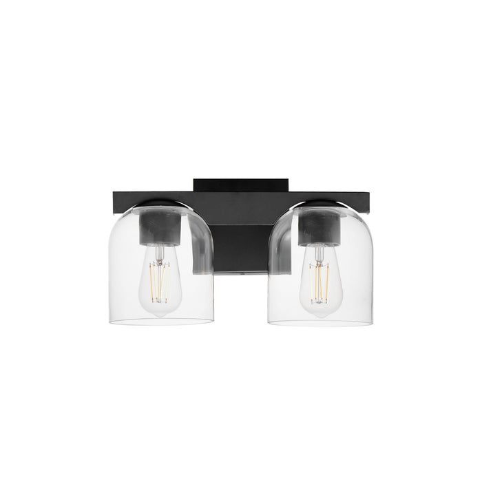 Maxim 21232CLBK Two Light Bath Vanity, Black