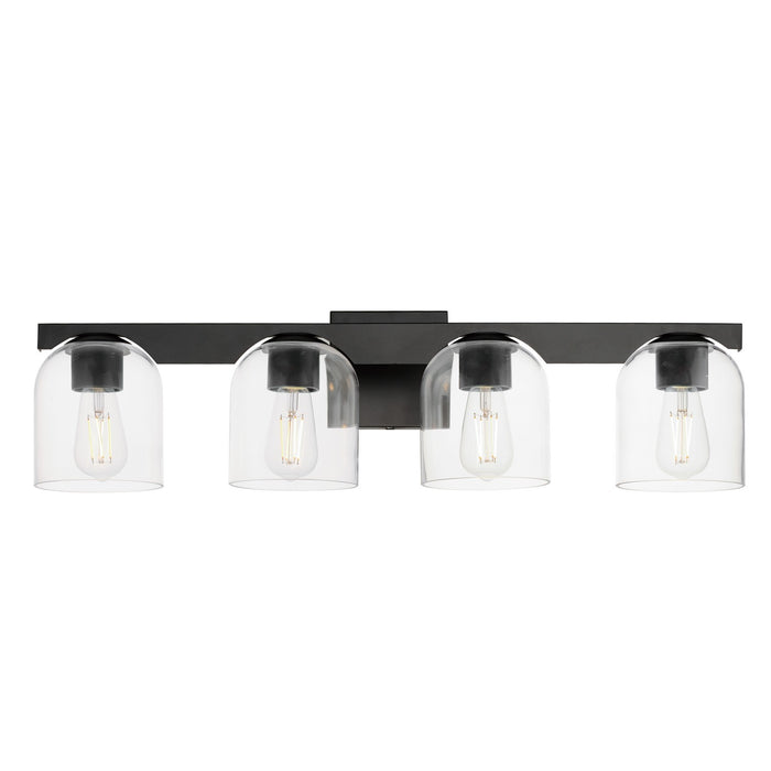 Maxim 21234CLBK Four Light Bath Vanity, Black